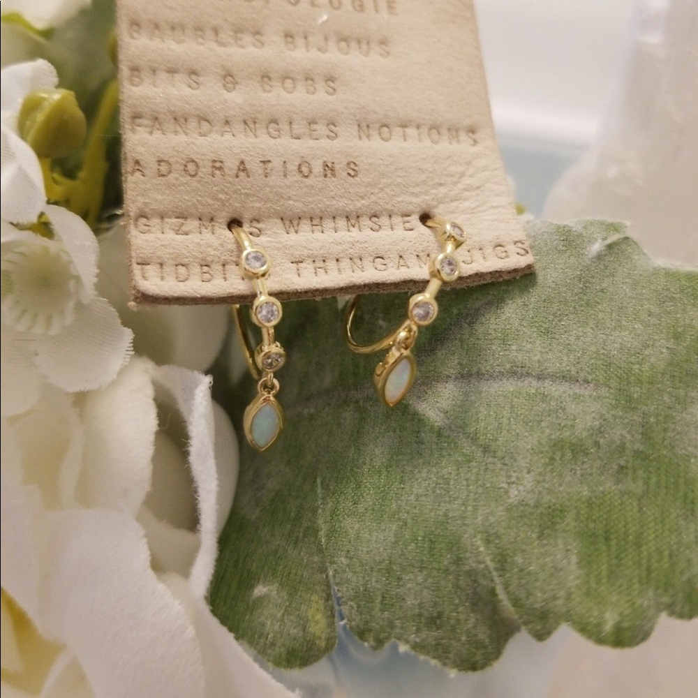 Anthropologie shades of sea stone earrings
